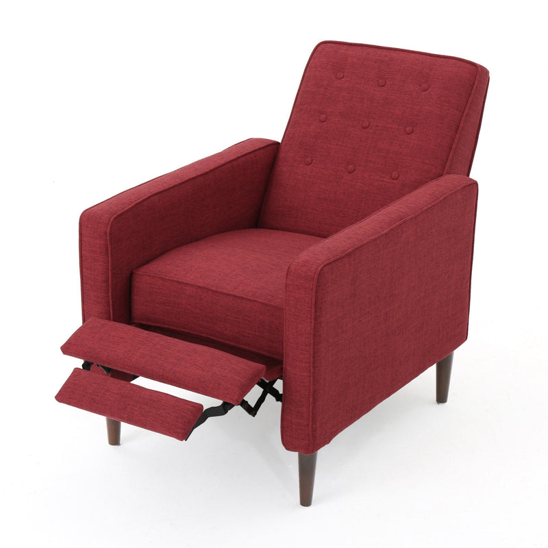 Mid-Century Modern Recliner With Button Tufted Waffle Stitch by HouseOfZazla
