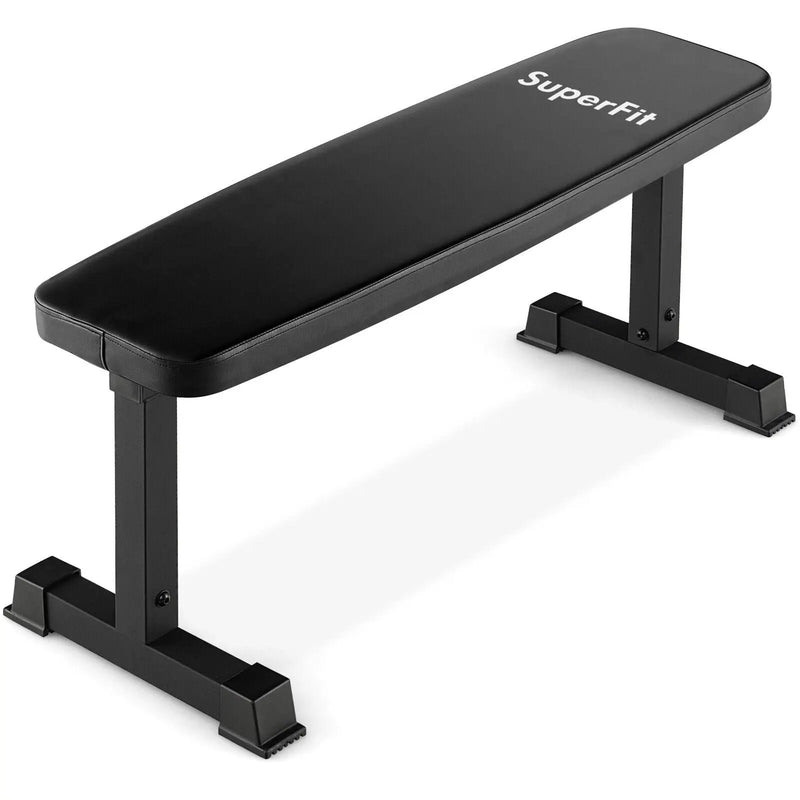 Flat Weight Bench 660 LBS Heavy Duty Strength Training Bench-Black by DirectDeals