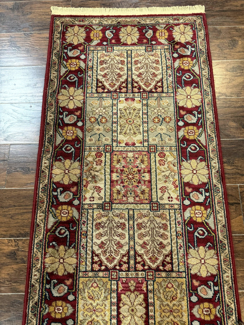 Karastan Runner Rug 2.6 x 8.6, Antique Legends Bakhtiari 2200, Vintage Wool Karastan Runner Rug, Panel Design by Jewel Rugs