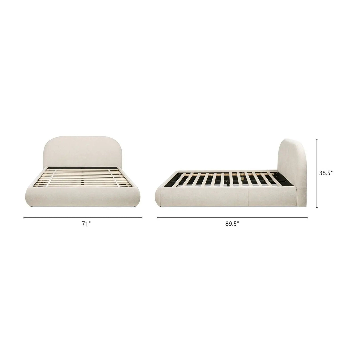 Archie Puffy Grounded - Upholstered Platform Bed by HouseOfZazla
