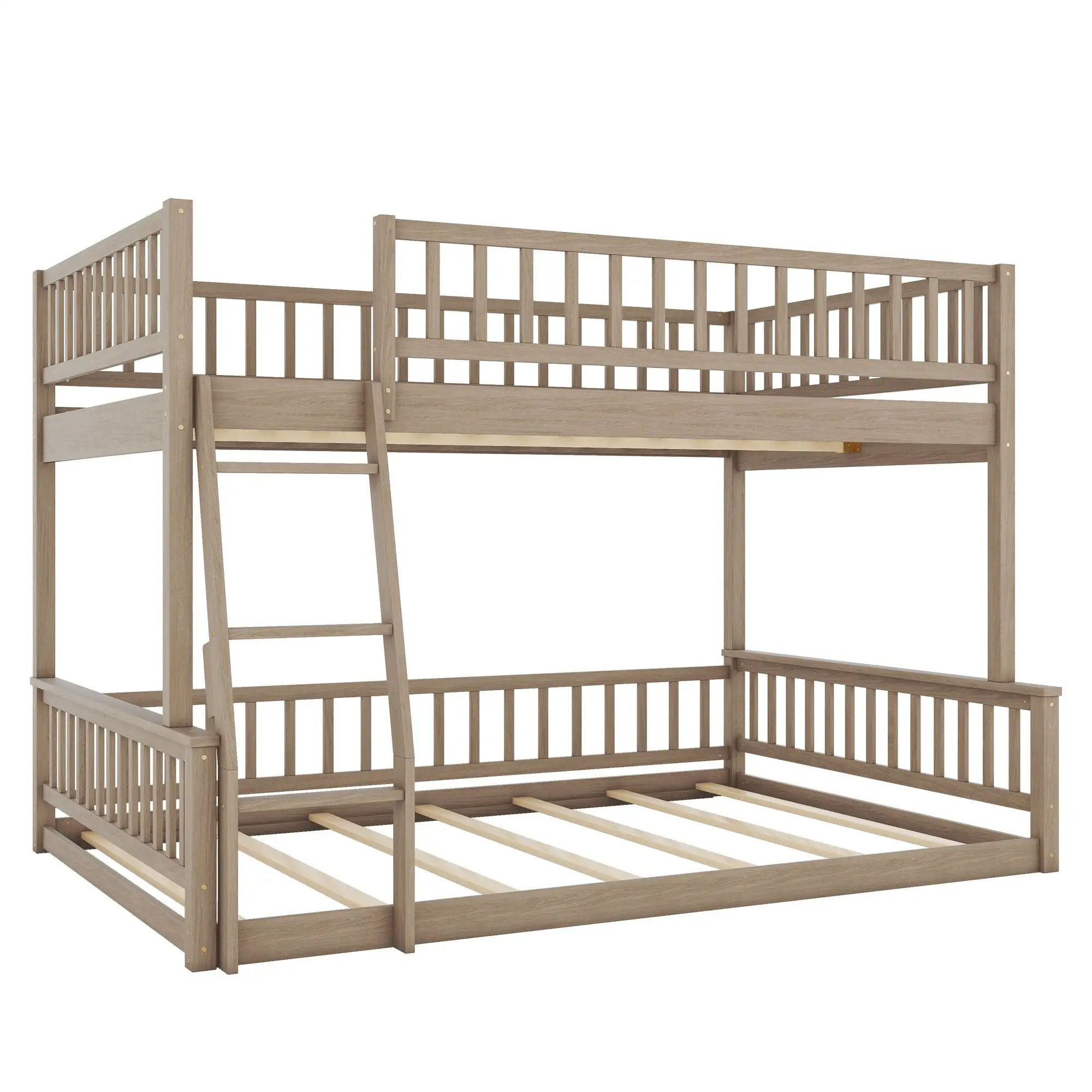 Bunk Bed With Ladder And Guardrails by Unique Piece Furniture