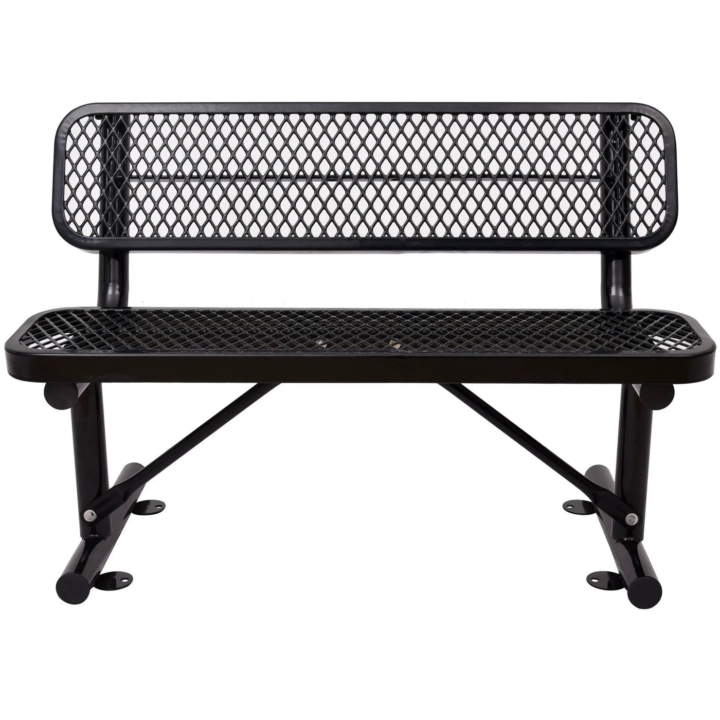 6' Outdoor Steel Bench With Backrest by Unique Piece Furniture