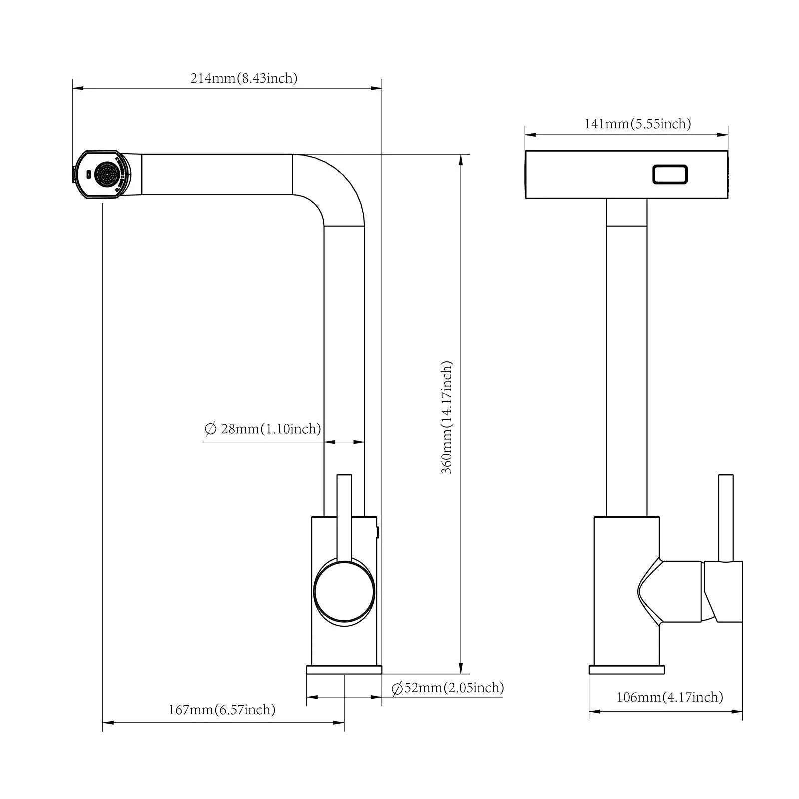 21" Drop In Kitchen Sink With Pull Out Faucet And Sink Cover, 16 Gauge - Brushed Nickel by HouseOfZazla