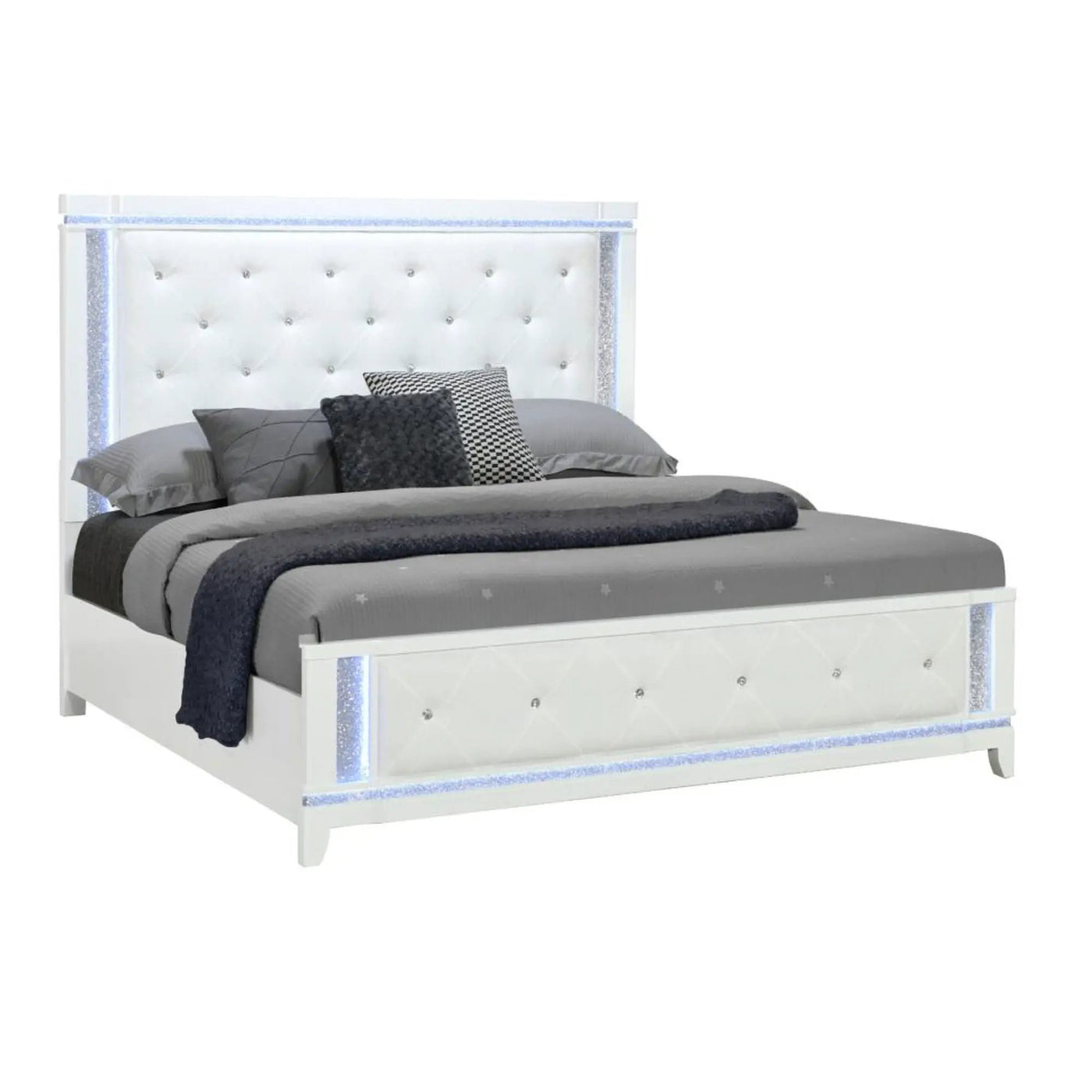 Adalid - 5 Pieces Bedroom Set With LED Lights And Glittered Detailing by Unique Piece Furniture
