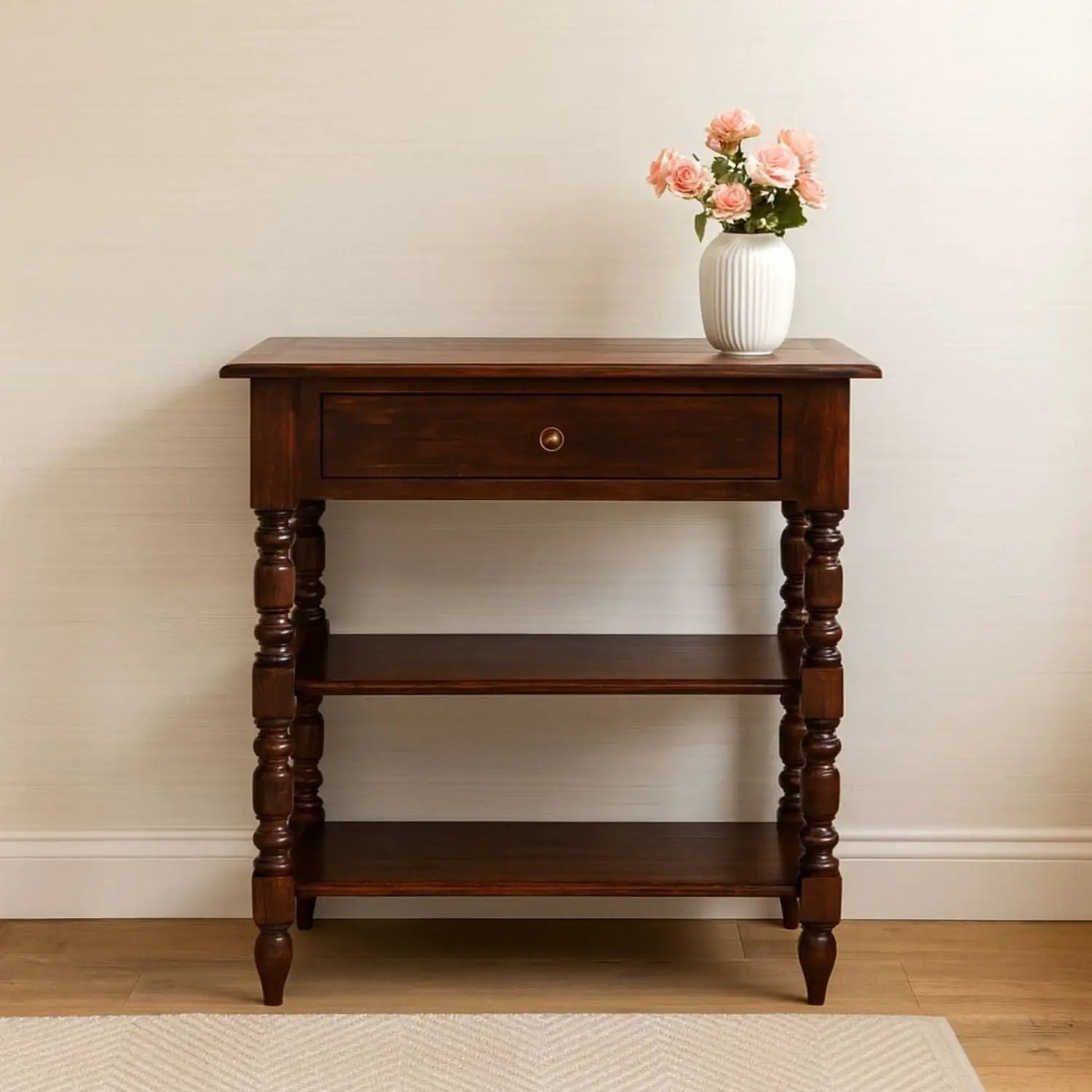 Turned Legs Side Table by Unique Piece Furniture
