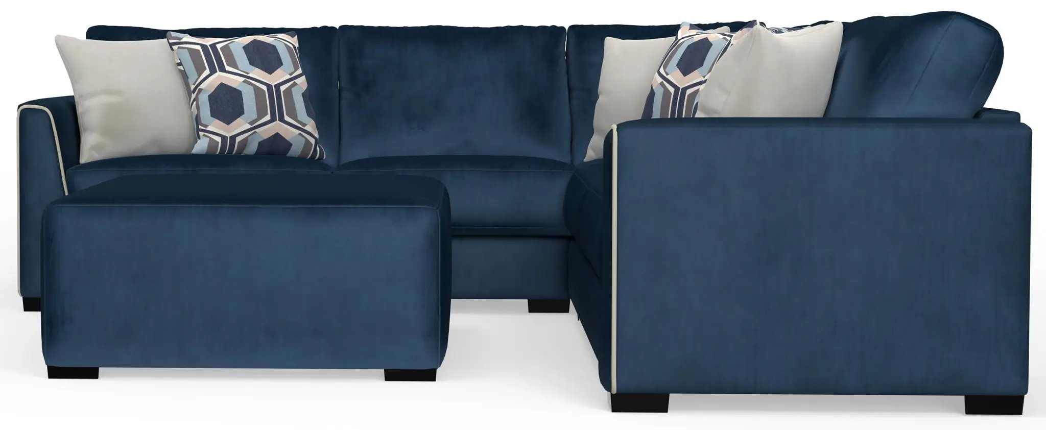 Jetson - Sectional With Comfort Coil Seat Cushions, Included Accent Pillows & Cocktail Ottoman by Unique Piece Furniture