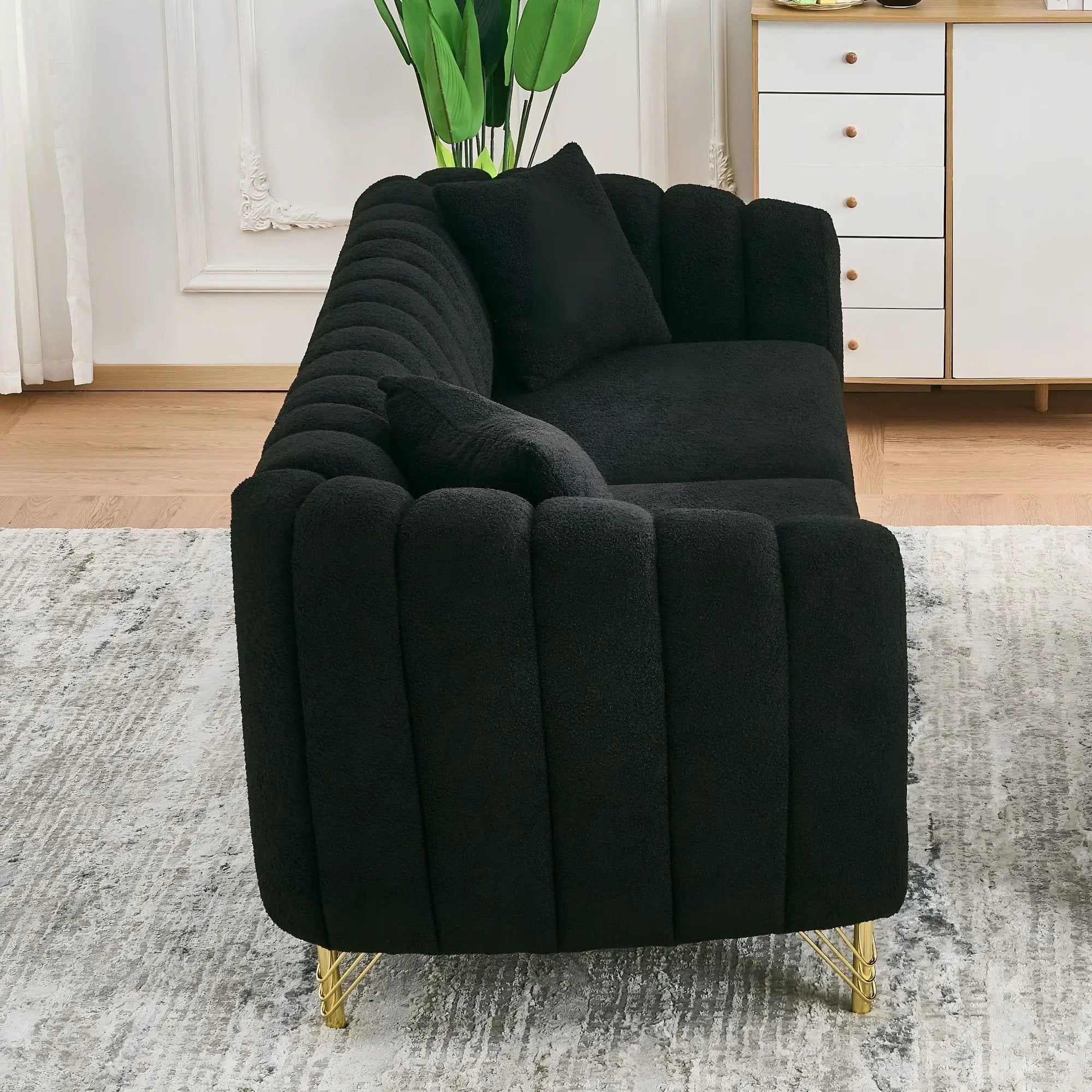 Tufted Oversized Sofa For Living Spaces