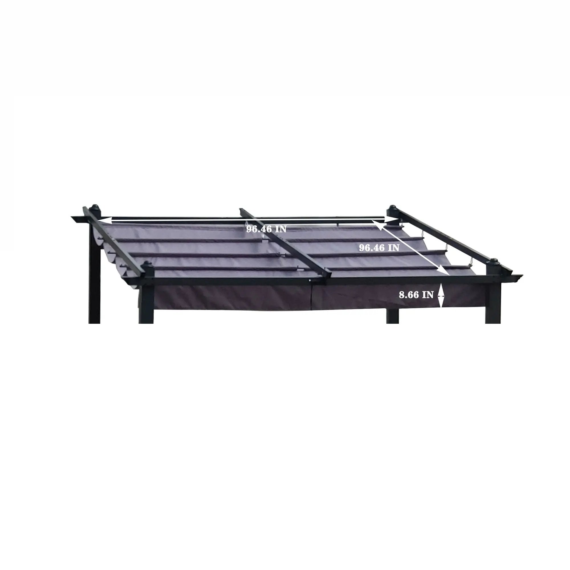 Replacement Canopy Top Cover Fabric For Outdoor Patio Retractable Pergola Sun-Shelter Canopy by Unique Piece Furniture
