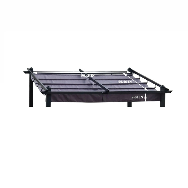Replacement Canopy Top Cover Fabric For Outdoor Patio Retractable Pergola Sun-Shelter Canopy by HouseOfZazla