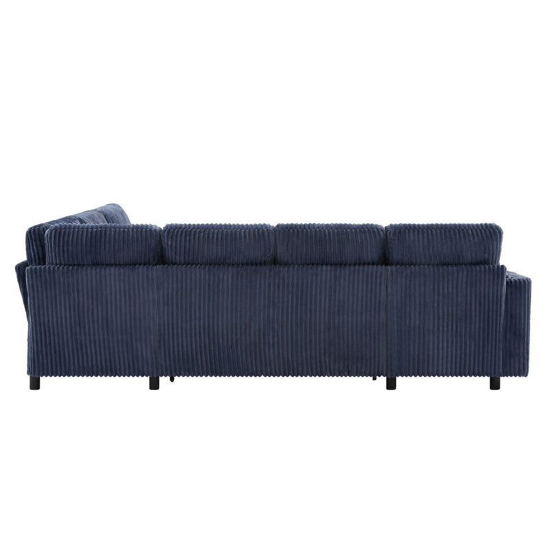 Convertible U-Shaped Sectional Sofa Bed With USB Ports And Storage by HouseOfZazla