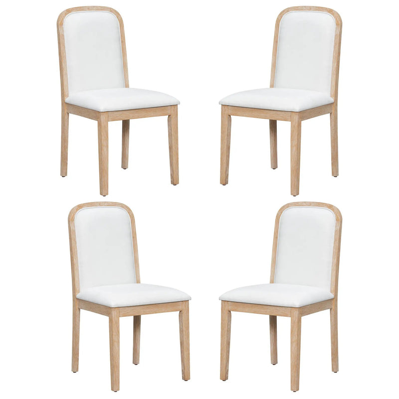 TREXM Vintage Style Dining Chair Set with 4 Upholstered Chairs by HouseOfZazla