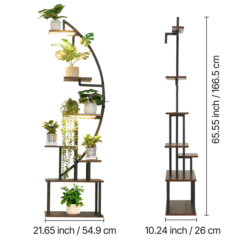 Indoor Plant Stand with Grow Lights by HouseOfZazla