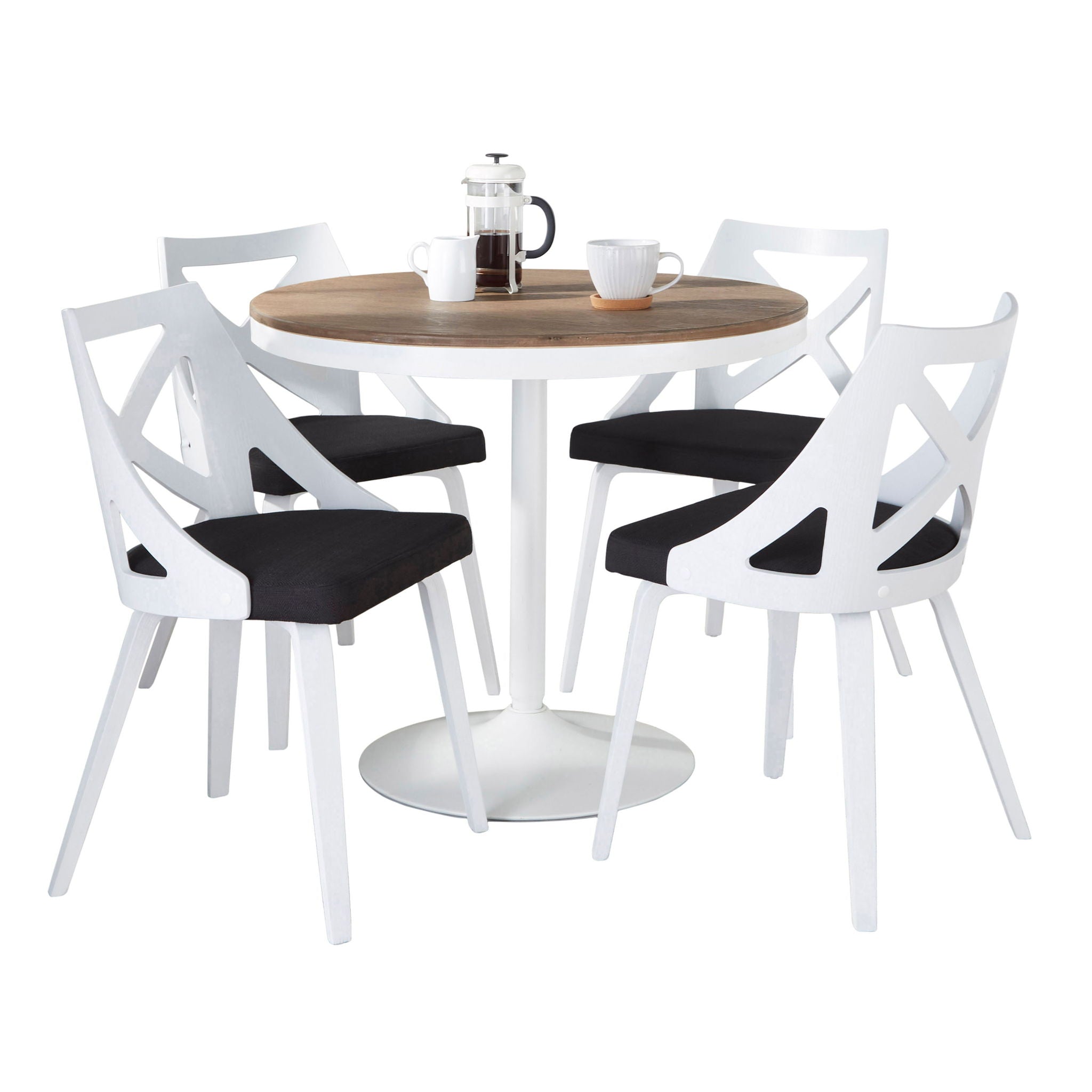 Dakota Charlotte - 5 Piece Contemporary Design Dining Set by HouseOfZazla