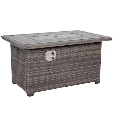 Tenaya Wicker Square Firepit Table by Outdoor-USA®