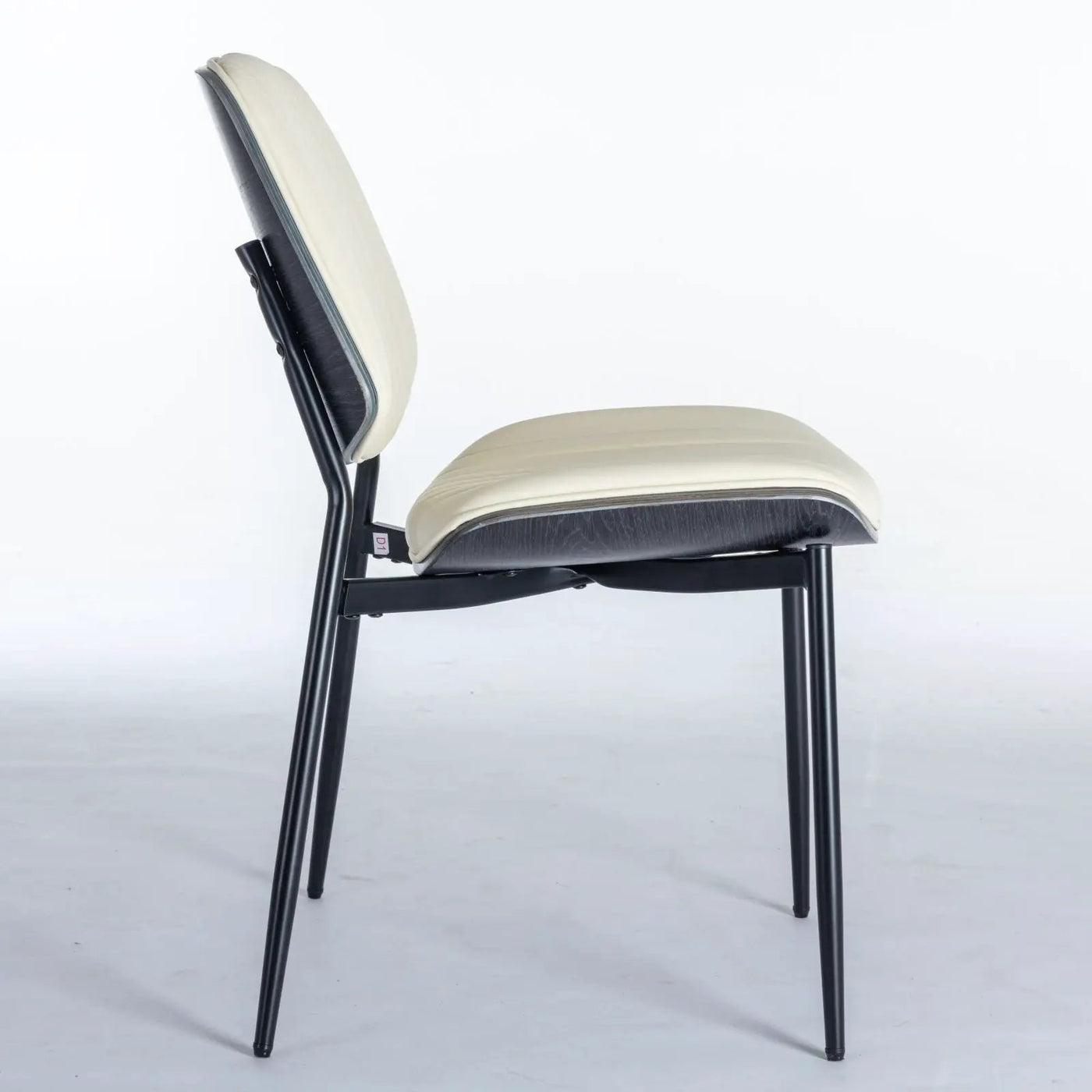 Dining Chairs (Set of 2) Mid-Century Modern Retro Chair With Walnut Bentwood Back Upholstered Seat Metal Legs Adjustable Foot For Kitchen Dining Room Chairs by Unique Piece Furniture