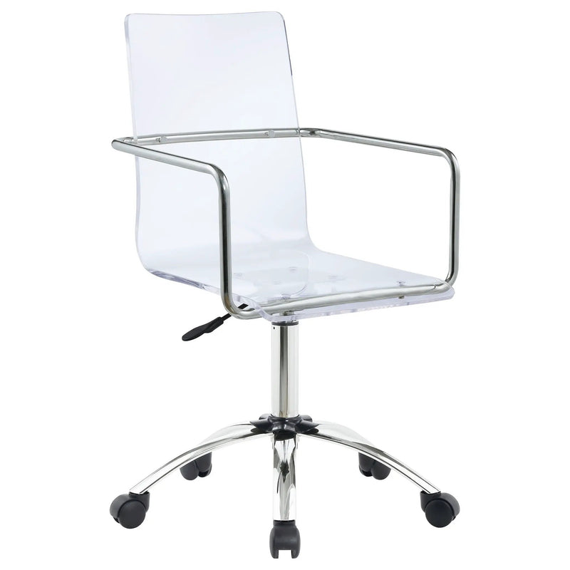 Amaturo Acrylic Adjustable Home Office Desk Chair Clear by Unique Piece Furniture