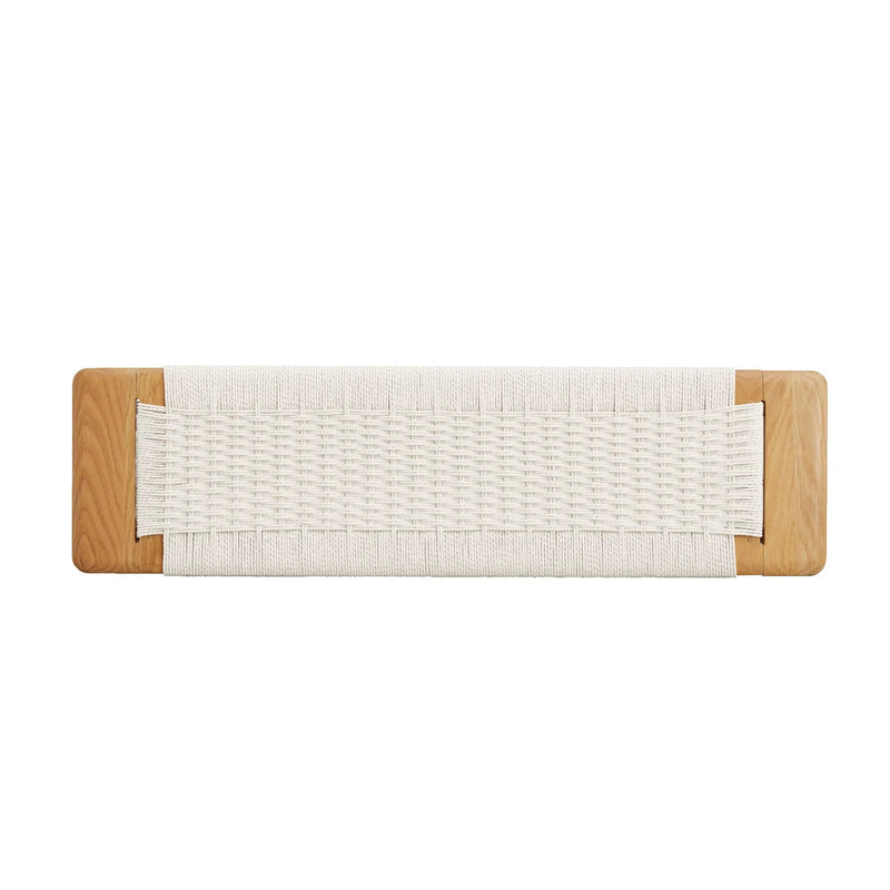 Design Dining Bench Bed Bench For Bedroom - White / Natural Oak by Unique Piece Furniture