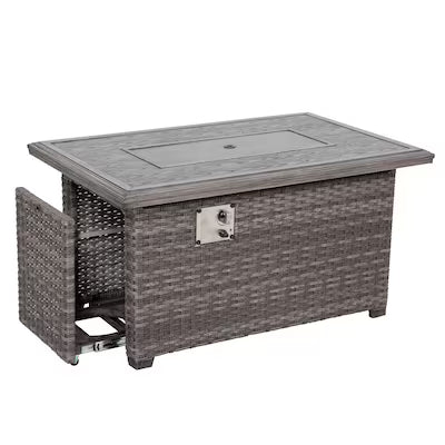 Tenaya Wicker Square Firepit Table by Outdoor-USA®