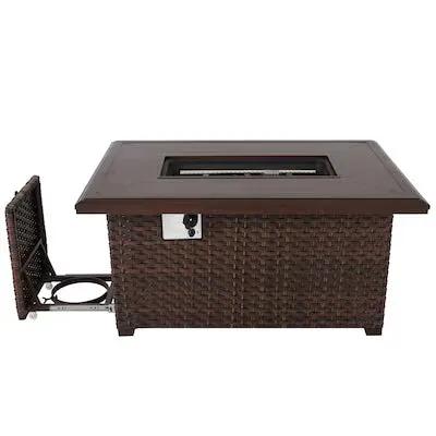 Brooks Wicker Firepit Table by Outdoor-USA®