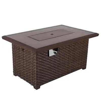 Brooks Wicker Firepit Table by Outdoor-USA®
