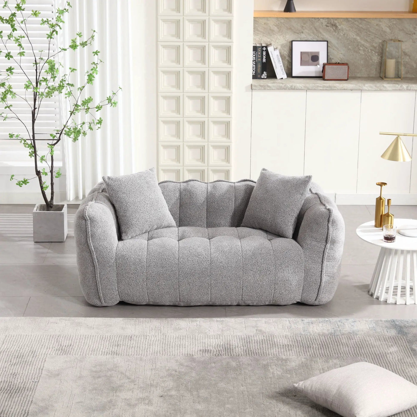 Cozy Beanbag Chair With High Resilience Foam Core For 2 by Unique Piece Furniture