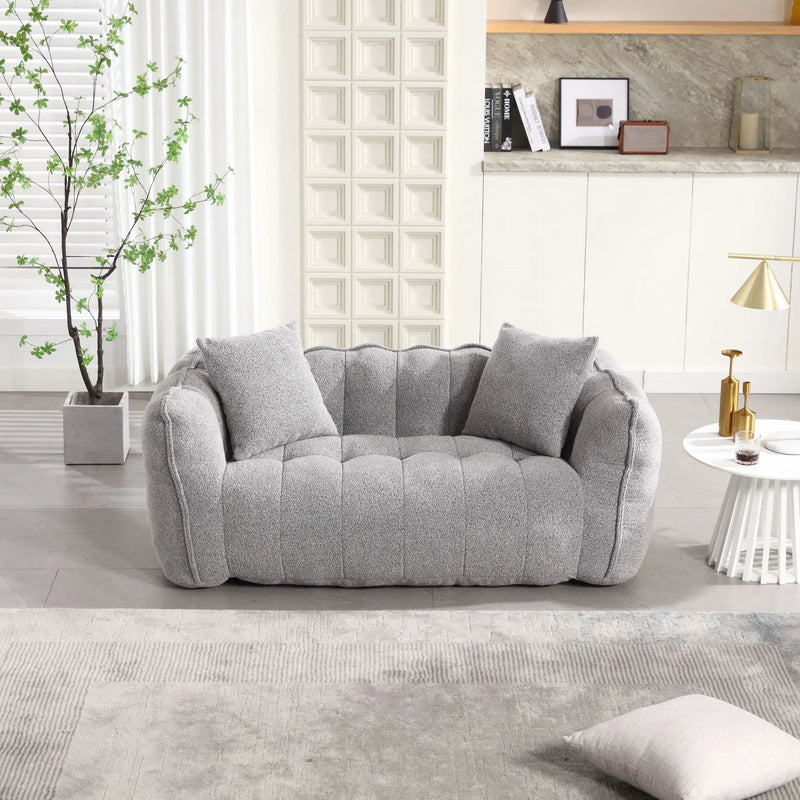 Cozy Beanbag Chair With High Resilience Foam Core For 2 by HouseOfZazla