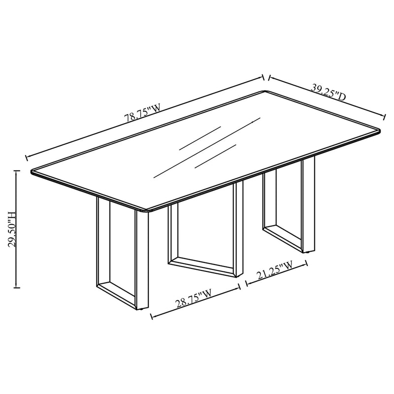 Forster - Rectangular Sintered Stone Dining Table - Gray by HouseOfZazla