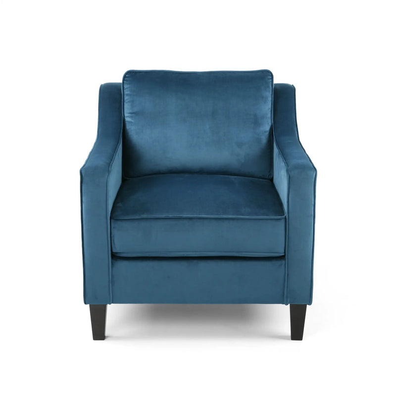Blue Velvet Upholstered Club Chair by HouseOfZazla