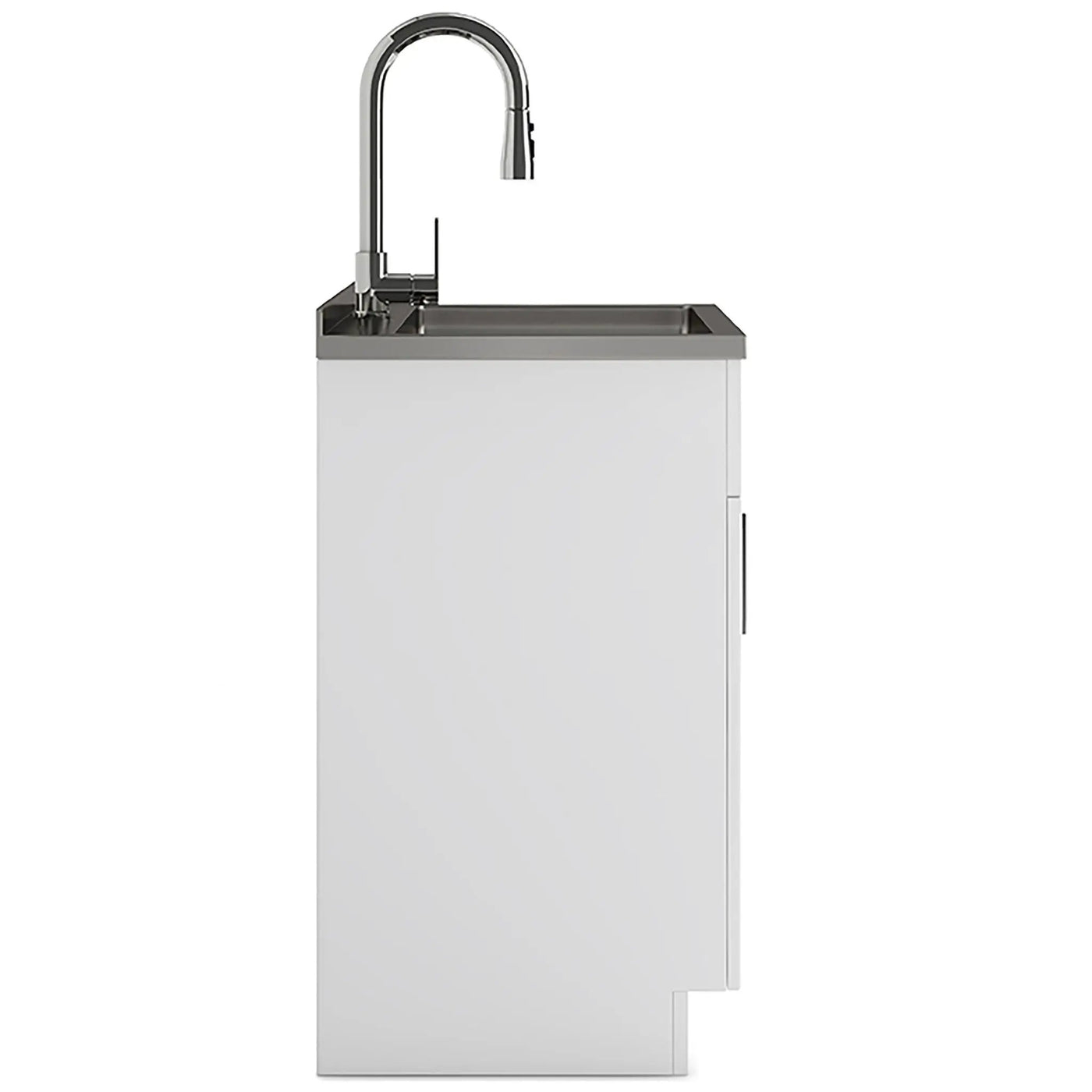 Shaker - Modern Wide, Laundry Cabinet With Faucet And Stainless Steel Sink by HouseOfZazla