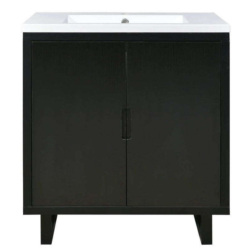Bathroom Vanity Set With Sink, Combo Cabinet, Bathroom Storage Cabinet, Solid Wood Frame by Unique Piece Furniture