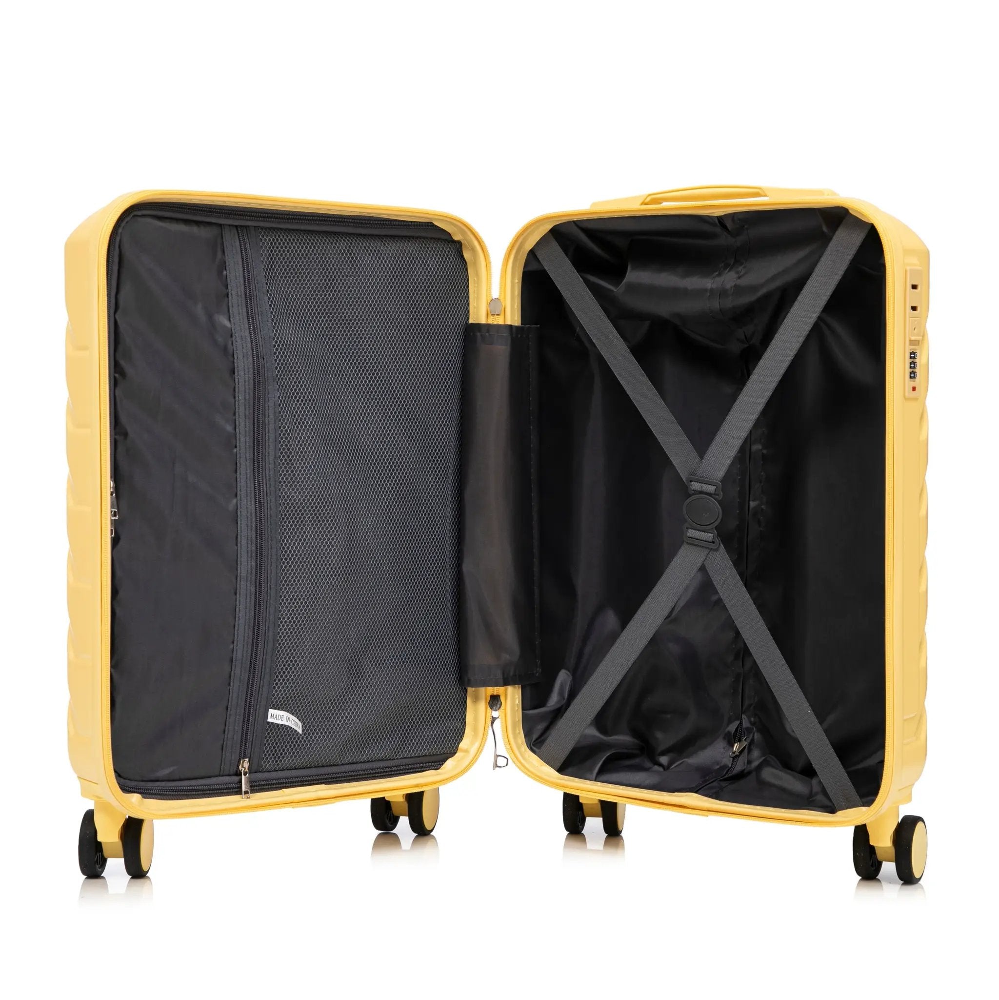 14'/20' 2-Piece ABS Spinner Wheel Luggage Set with Combination Lock by HouseOfZazla