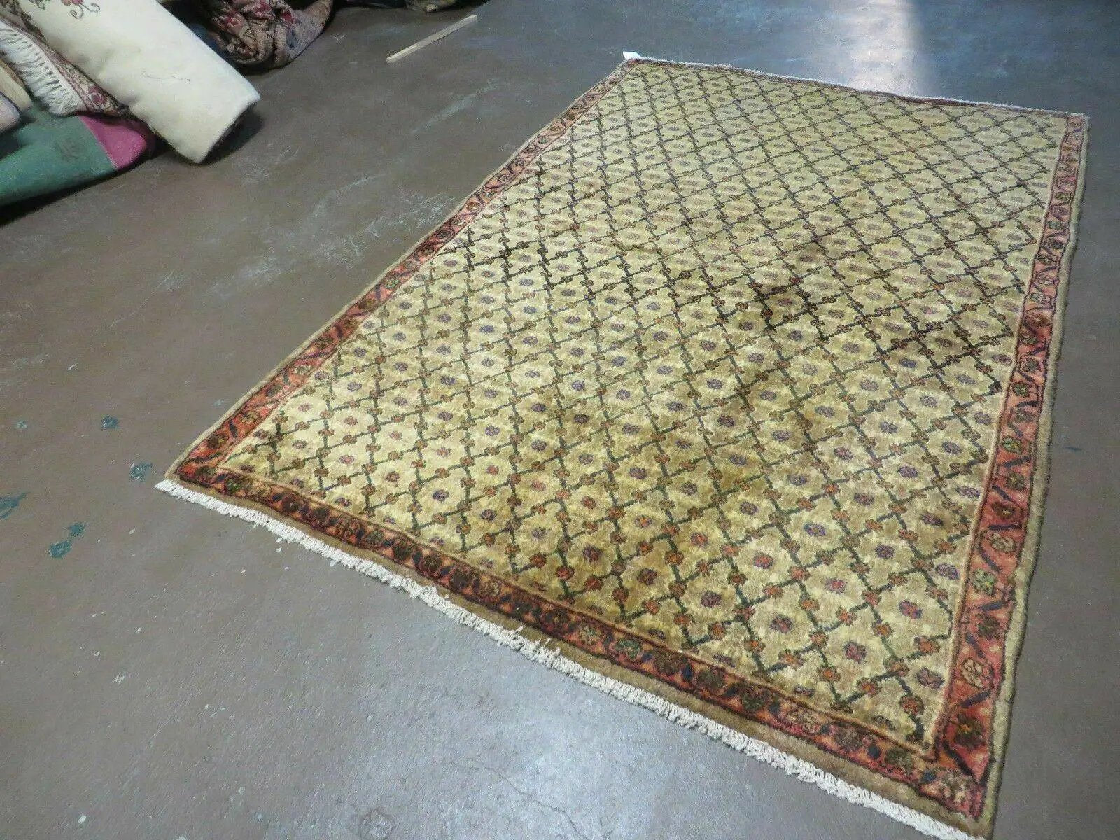 4' X 6' Handmade Indian Allover Wool Rug Camel Hair Color #119 by Jewel Rugs