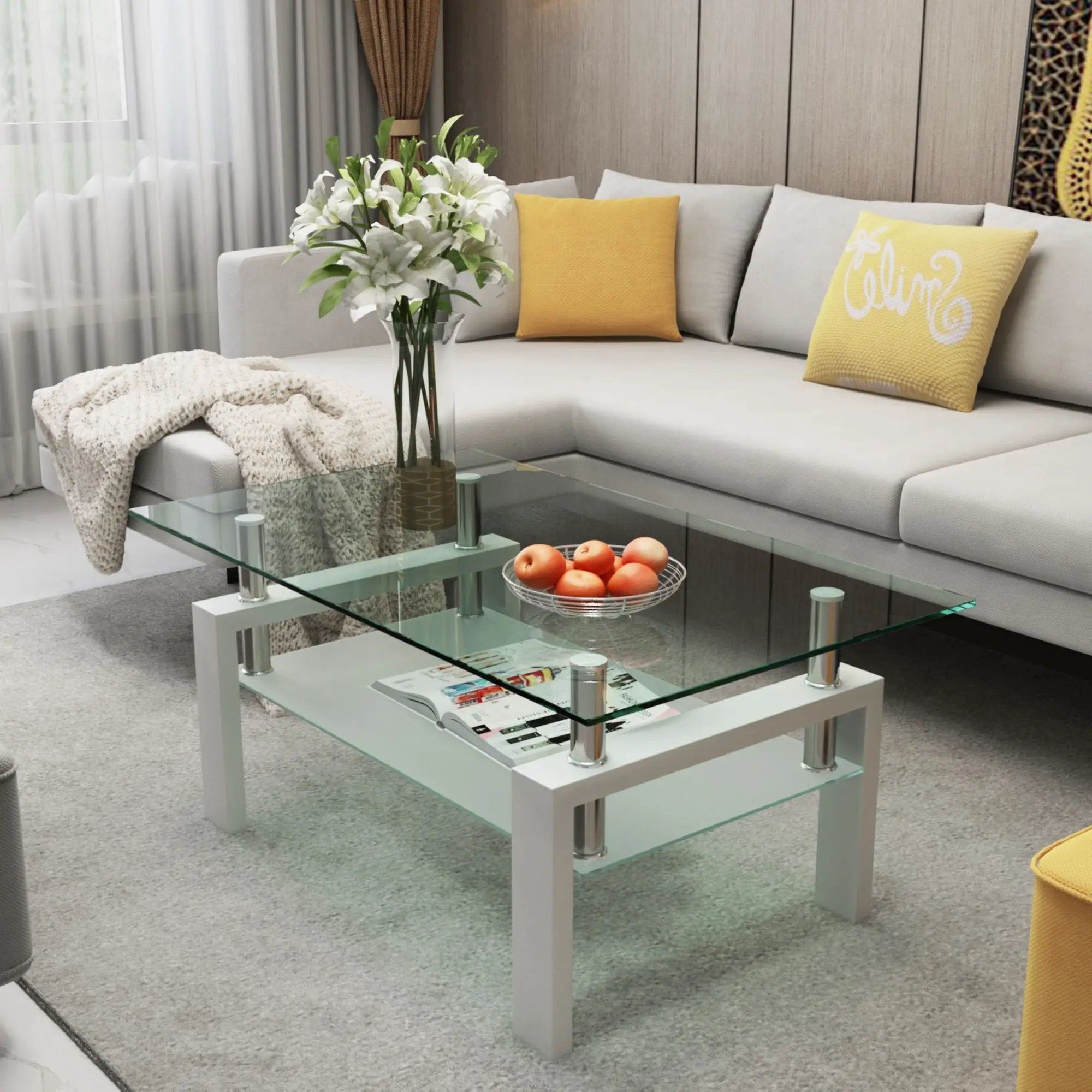 Rectangle Coffee Table, Modern Side Center Tables For Furniture by HouseOfZazla
