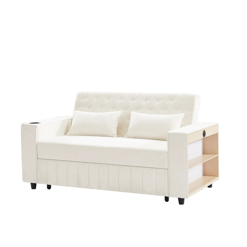 Pull-Out Sofa Bed Convertible Couch With Adjustable Backrest For Living Room by HouseOfZazla
