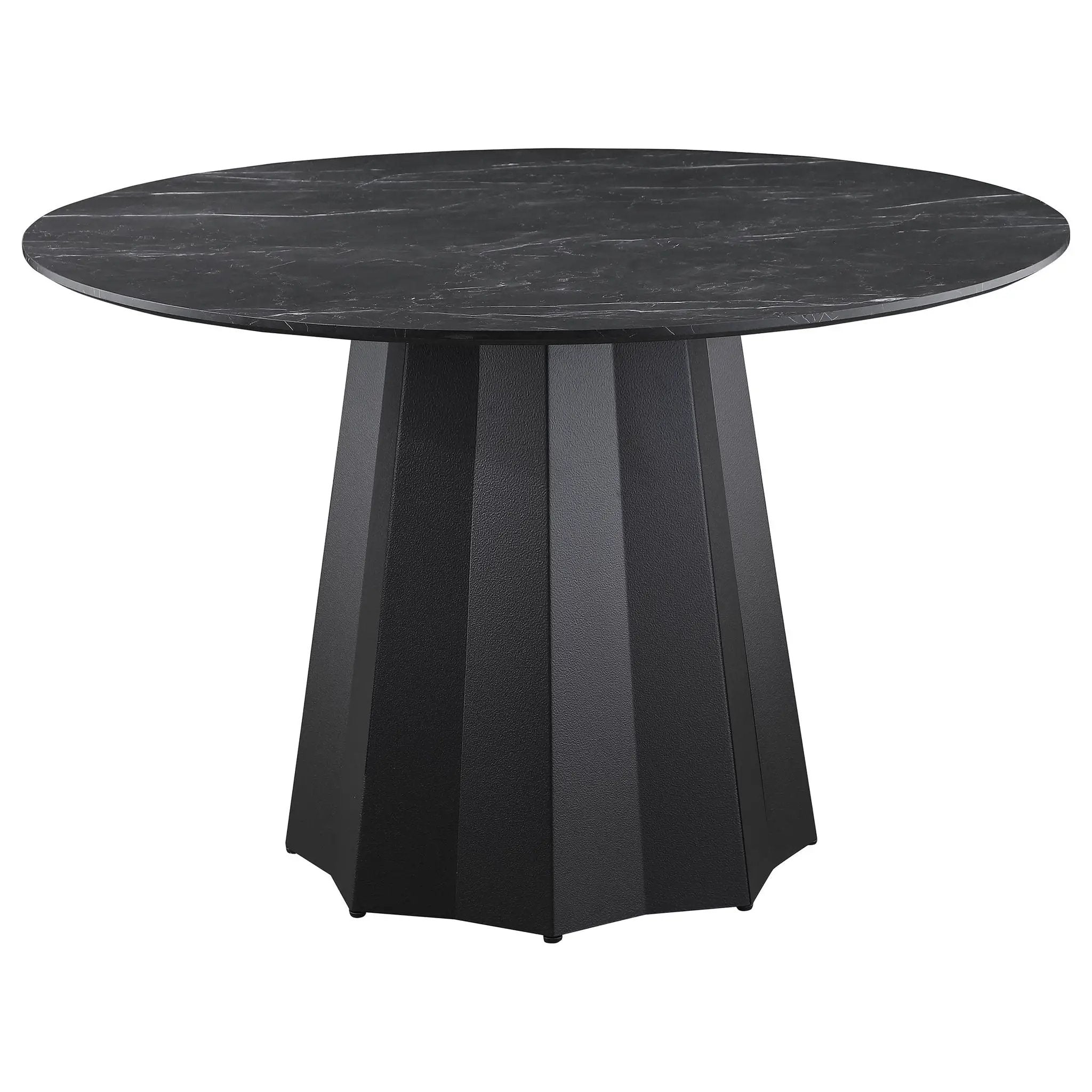 Dorgan - 5 Piece Round Dining Set - Black