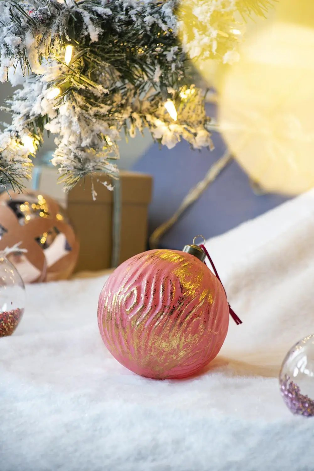 Christmas Ball Glass Decorative Hanging Ball Christmas Tree Ornaments For Holiday Party Decorations by Unique Piece Furniture