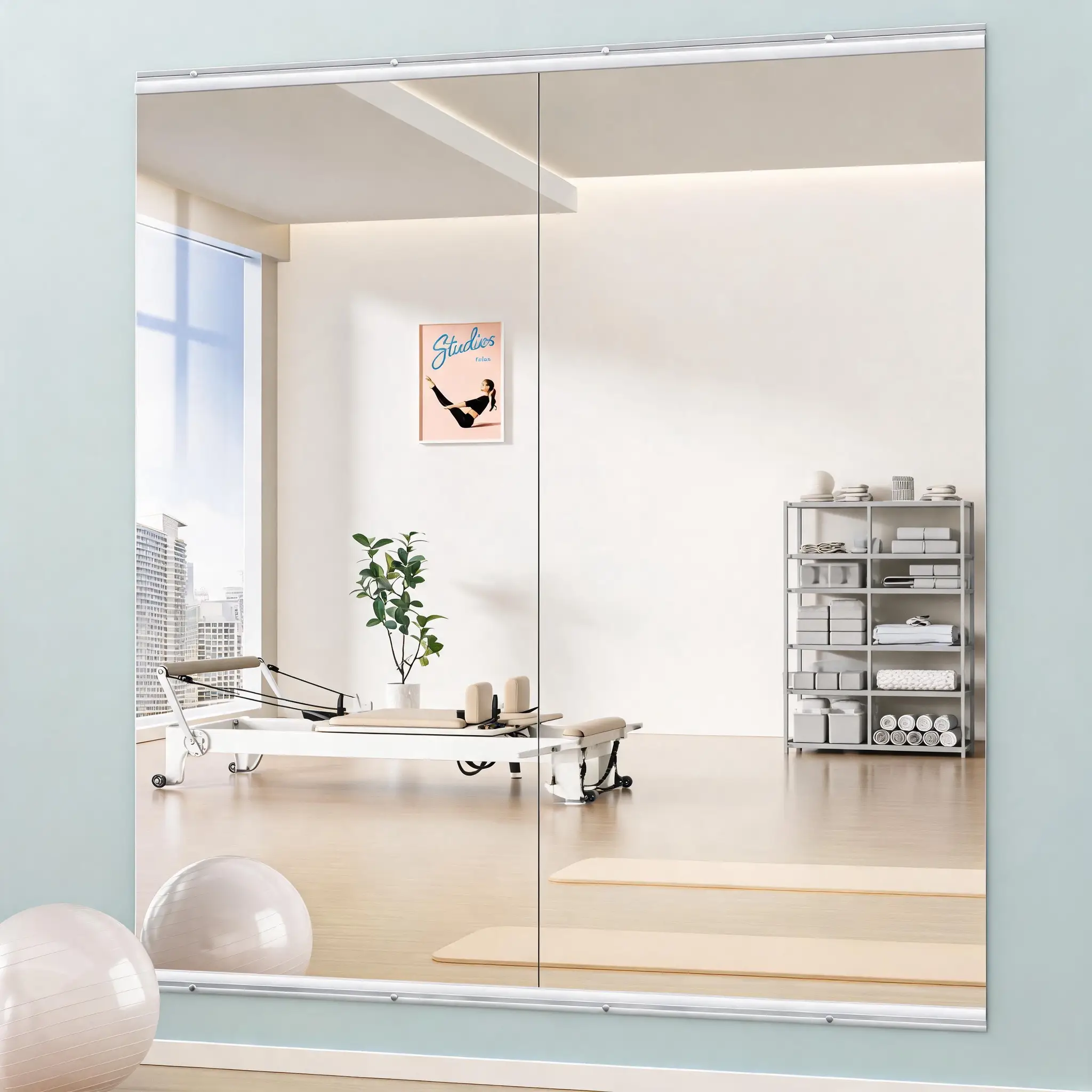 Home Gym Mirror Set - 71"x32" Full Body Mirror (2 PCS) by HouseOfZazla
