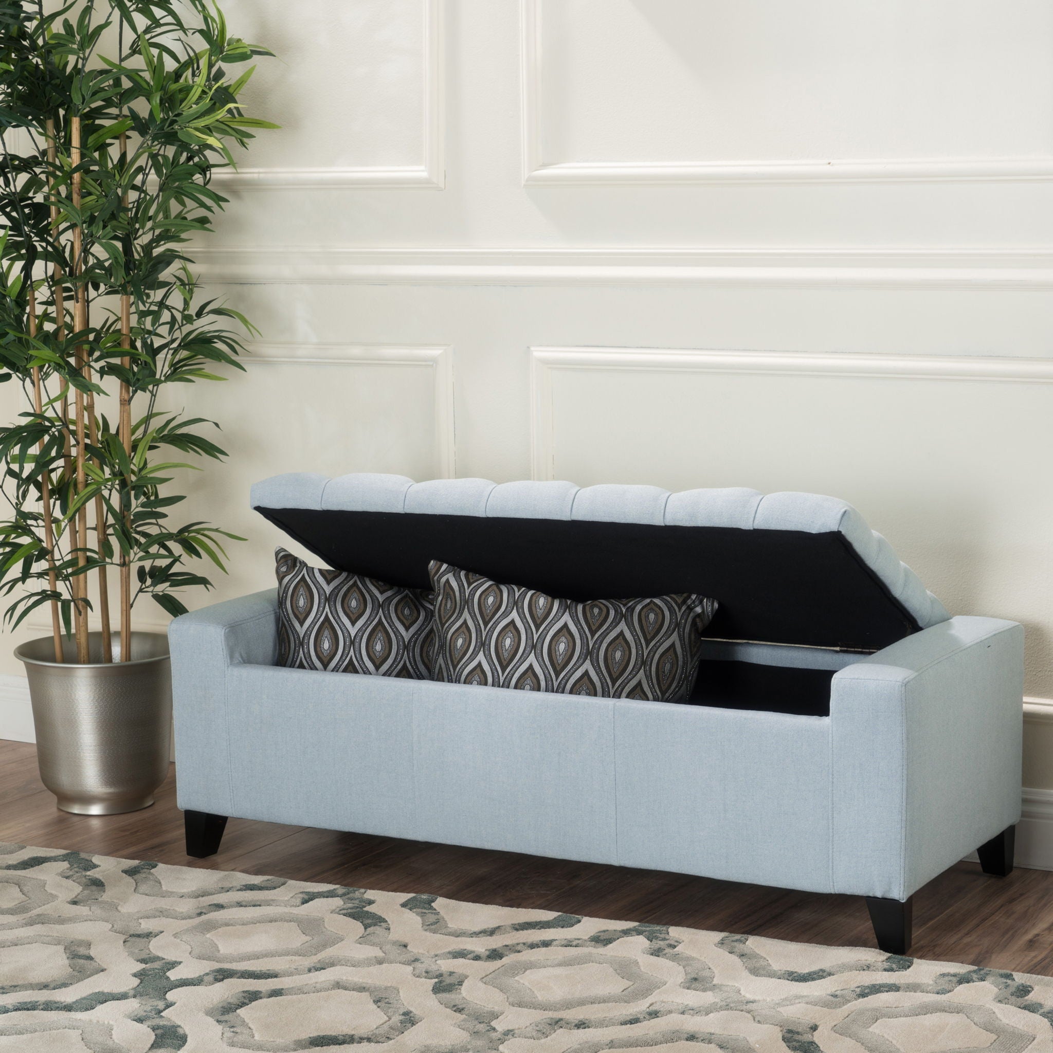 Guernsey Ottoman Storage With Tufted Top by HouseOfZazla