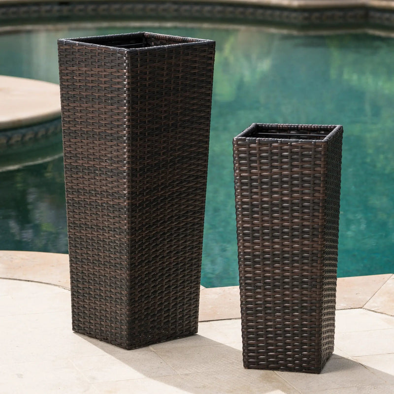 Rattan Flower Pot - Brown by HouseOfZazla