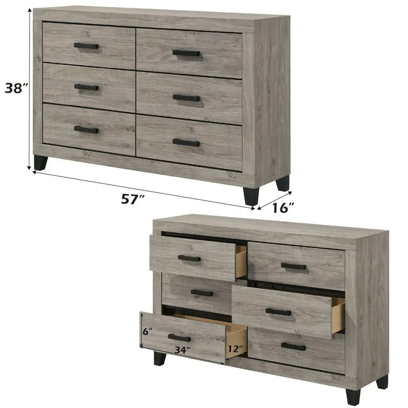 Mari - Dresser - Light Gray Finish by Unique Piece Furniture