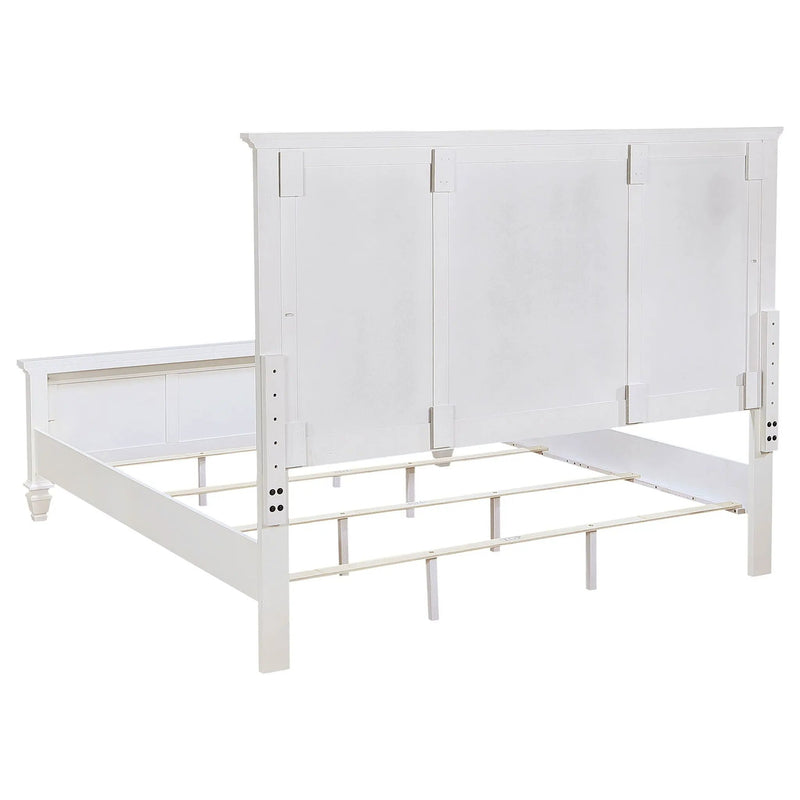 Chelema - Eastern King Panel Bed - Cream White