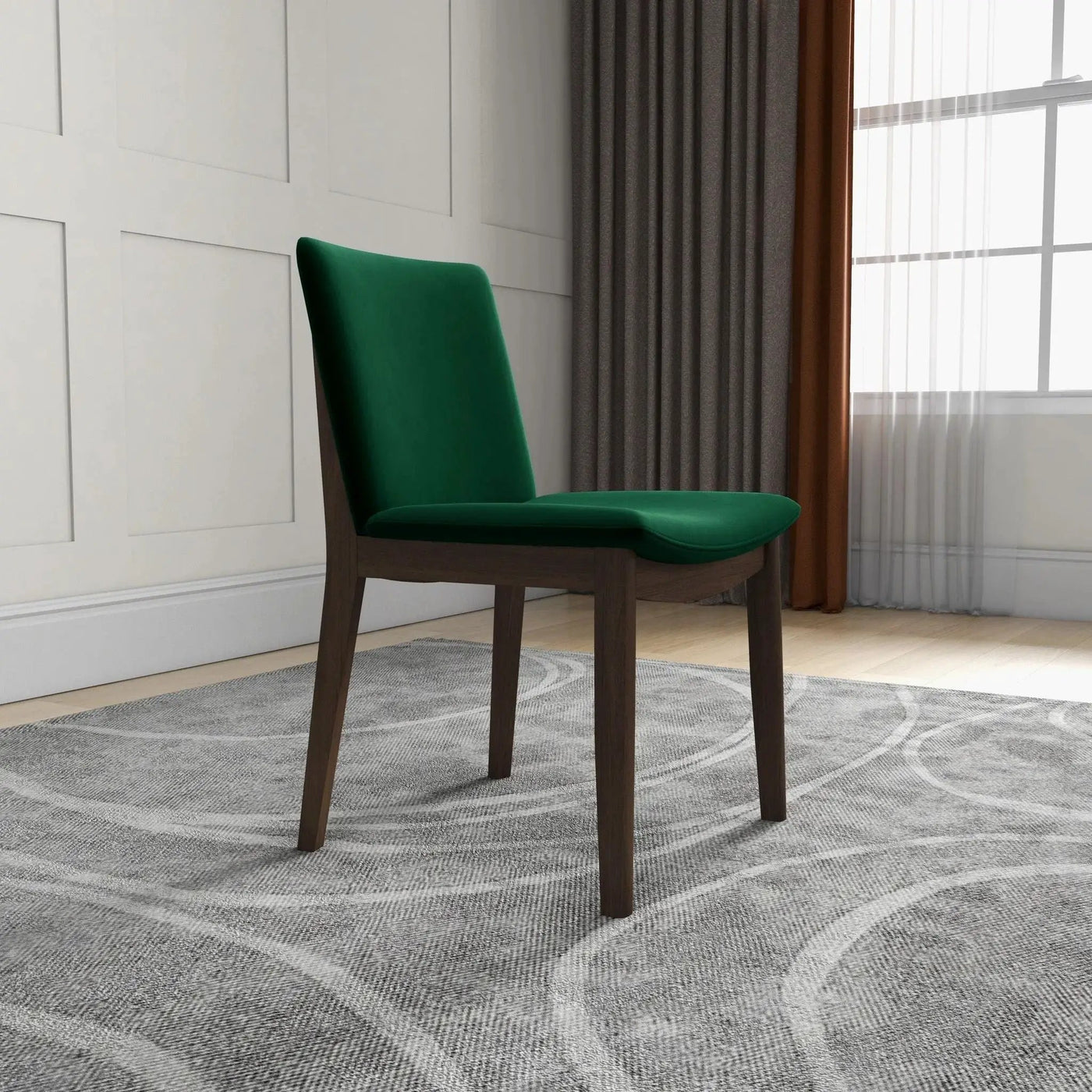 Laura - Mid-Century Modern Solid Wood Dining Chair (Set of 2) by HouseOfZazla