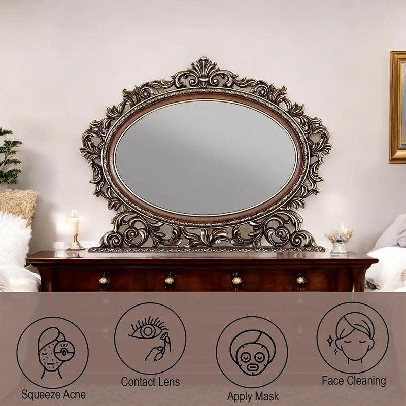 Devany - Oval Mirror - Cherry by Unique Piece Furniture