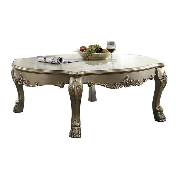 Dresden II - Coffee Table - Gold Patina & Bone