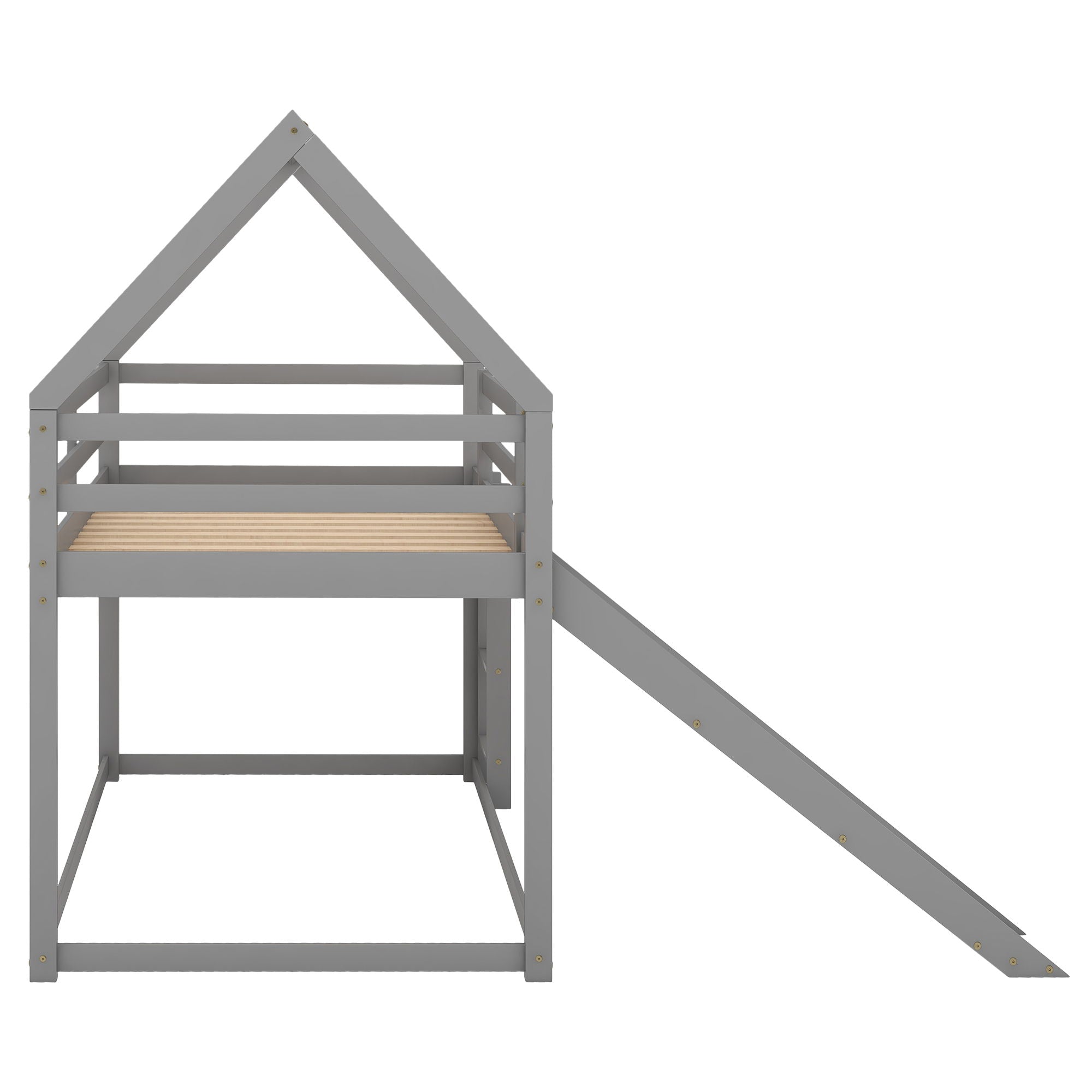 House Shape Bunk Bed With Slide And Ladder by Unique Piece Furniture