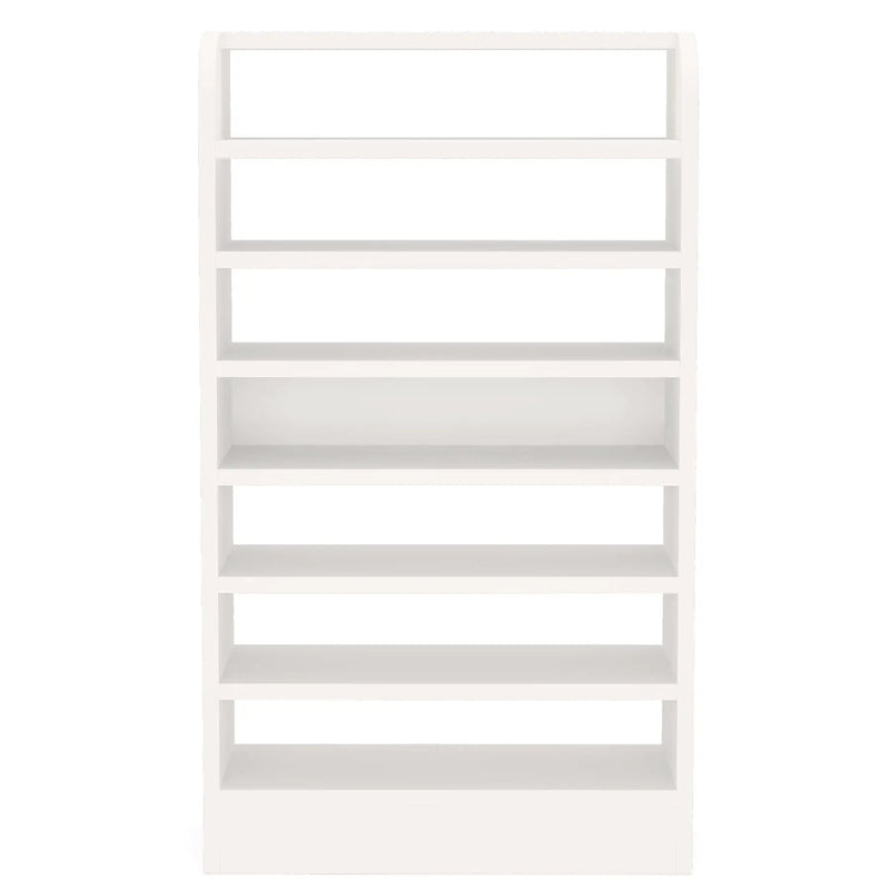 8 Tier Tall Shoe Rack, Wooden Shoe Storage Cabinet, Entryway Organizer - White by HouseOfZazla