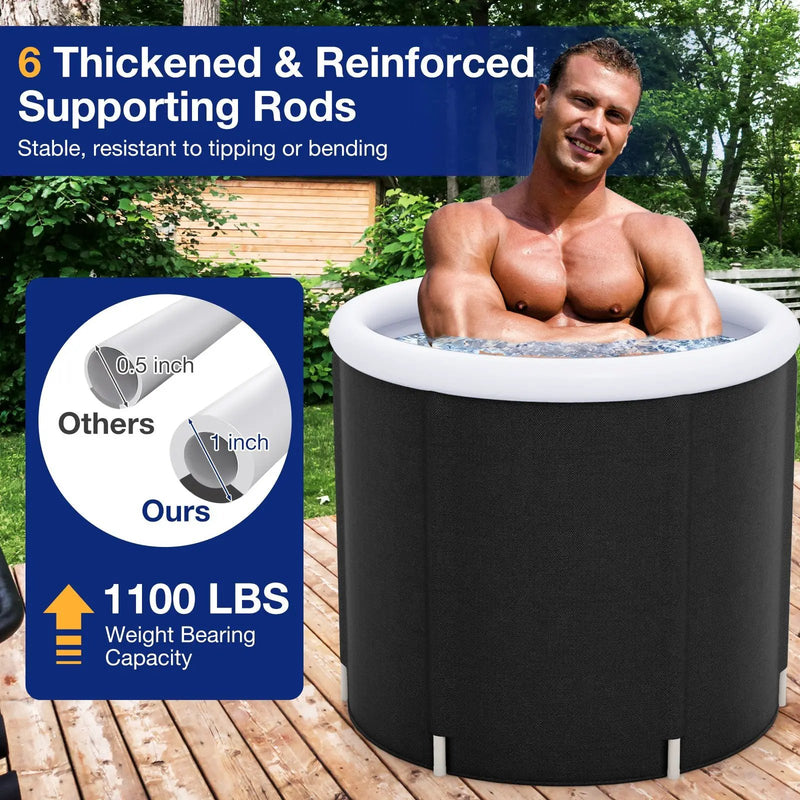 66 Gal Outdoor Ice Plunge Tub with Lid at Home by DirectDeals