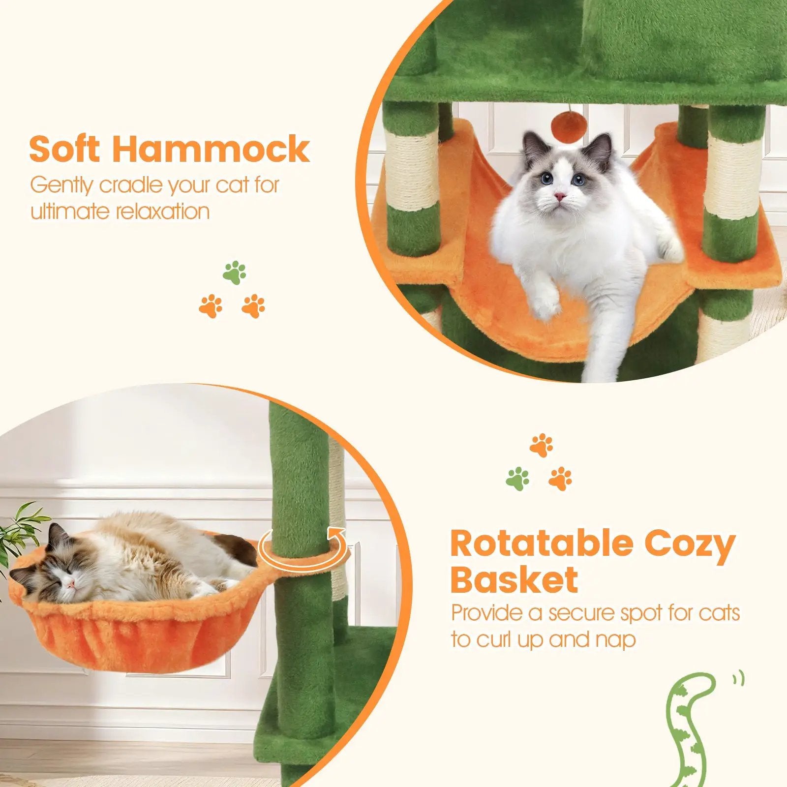 66 Inch Tall Cat Tree Multi-Level Cat Tower with 2 Condos Sisal Scratching Posts by DirectDeals