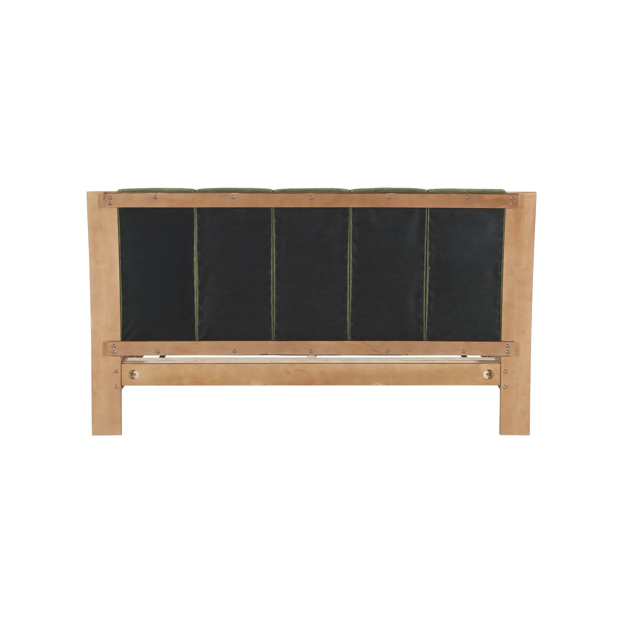 Premium Pine Wood Queen Bed Frame with Headboard by HouseOfZazla