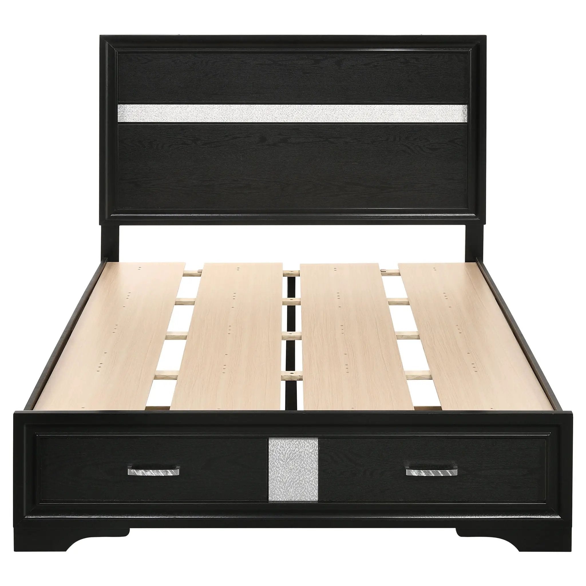 Miranda 51-inch Wood Full Storage Panel Bed Black by Unique Piece Furniture
